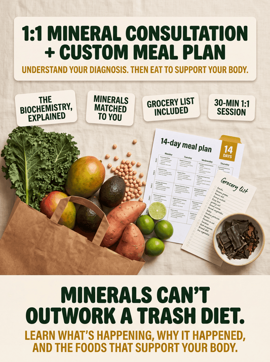 1:1 Mineral Consultation Session + Custom Meal Plan